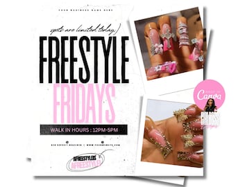 Nail Specials Flyer: DIY Salon Buchungsvorlage (Canva Editierbar)
