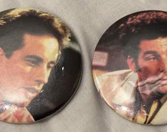Jerry Seinfeld Television Show Pinback Lot 2 Pin Button