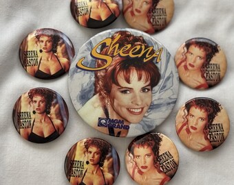 Sheena Easton Rock Pop Pin Lot 9 Buttons Pins Vintage 1980s