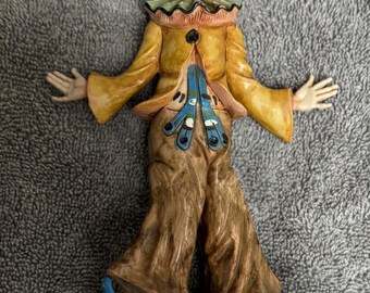 Fontanini Clown Figurine Vintage Italy Italian Whimisical Circus Decor