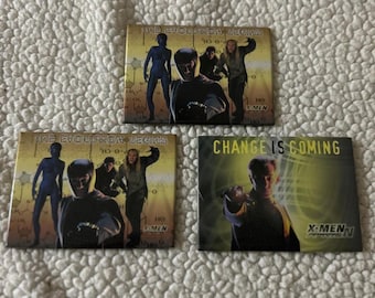 X-Men Magneto 2000 Promo Movie Magnet Lot of 3 Fridge Refrigerator Magnets Marvel Comics MCU