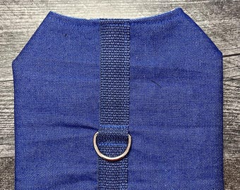 Denim Dog Harness Vest