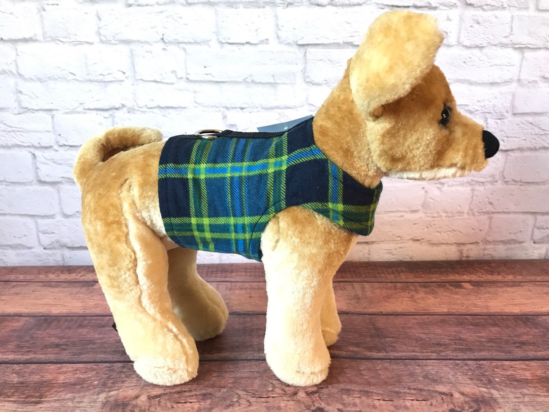 Plaid Dog Harness Vest Etsy