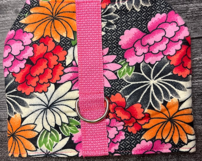 Featured listing image: Flannel floral Dog Harness Vest