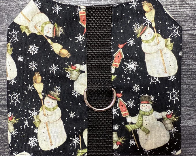 Featured listing image: Vintage Snowman holiday Dog Harness Vest