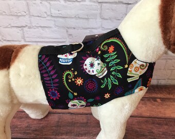 Day of the Dead Dog Harness Vest