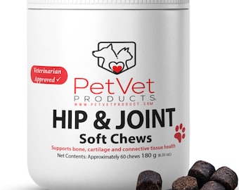 Dog Hip & Joint Supplement: Glucosamine Chondroitin MSM, Beef Liver Chews