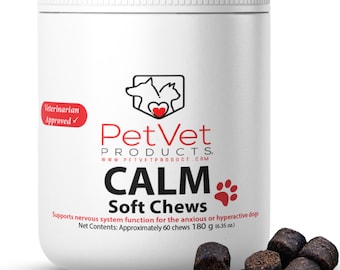Masticables calmantes para perros: Alivio de la ansiedad y el estrés, sabor a hígado de res