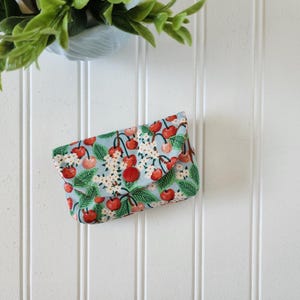 Rifle Paper Co. Cherry Blossom Mini Snap Pouch: Gift Card & Earbud Holder