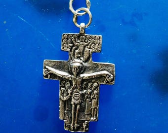 Saint FRANCIS of ASSISI Sterling Silver Tau cross / St Francis Silver 925.Saint Francis Tau Cross ETSY