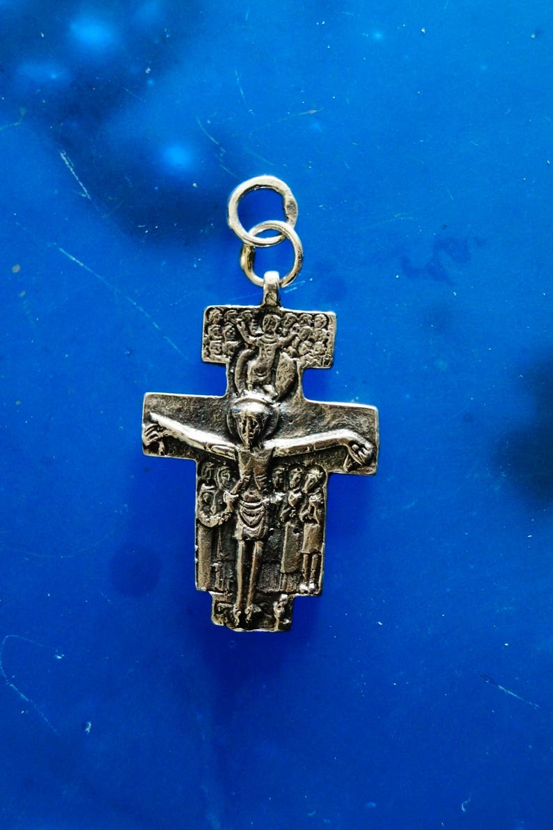 St Fancis Of Assisi Necklace - Steling Silve Paton Saint