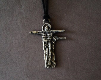 Tau Cross Jesus Christ Shroud of Turin. Contemporary  Heavy Sterling Silver cross ,One of a Kind Cross