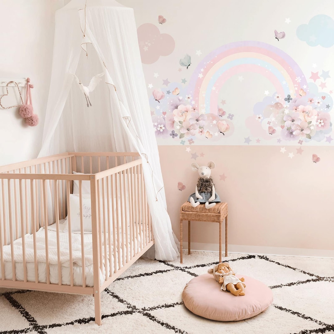 Rainbow Wall Sticker | Large Kids Decals | Girls Bedroom & Nursery ...
