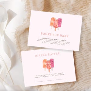 Popsicle Baby Shower Diaper Raffle Ticket: Summer Printable (Digital Download)