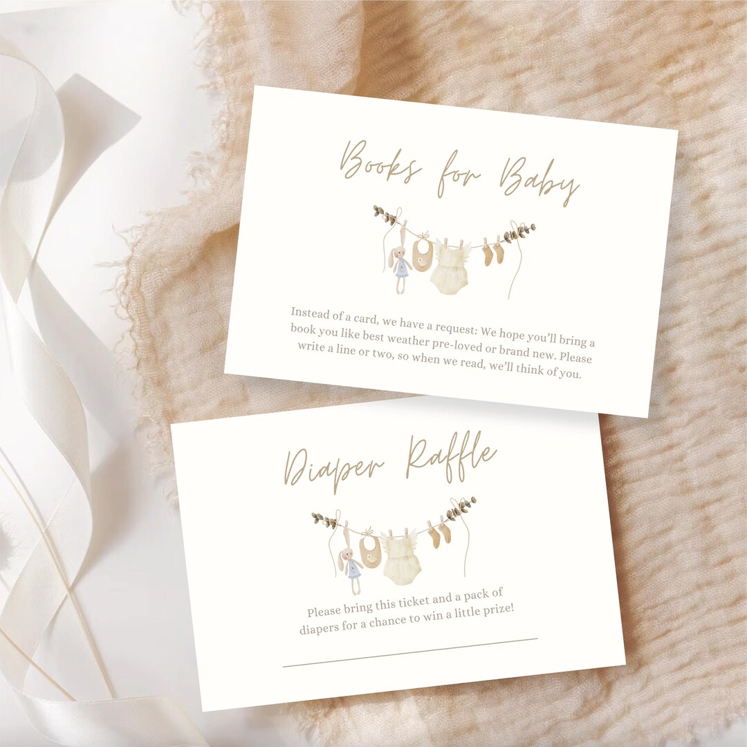 Boho Baby Shower Diaper Raffle & Books Ticket Set (digital Download) - Etsy