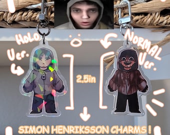 simon henriksson 2.5IN double sided acrylic charm