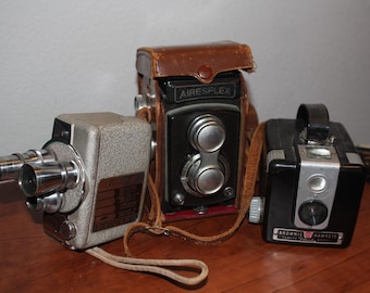 Câmeras Vintage | Revere 8, Kodak Brownie Hawkeye, Airesflex