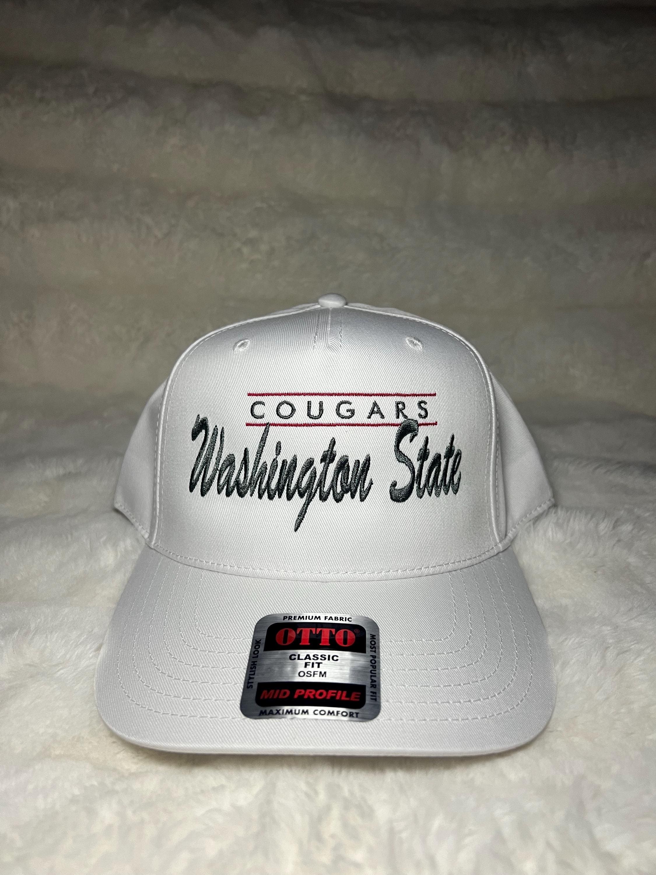 Washington State Cougars Vintage Trucker Hat Custom Trucker Hat  5Panel Canvas Trucker Hat