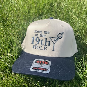 Meet Me at The 19th Hole  - Vintage Trucker Hat | Cocktail Club | Girls Golf Hat | Funny Trucker Hat | Gifts For Her | Golfer’s Girlfriend |