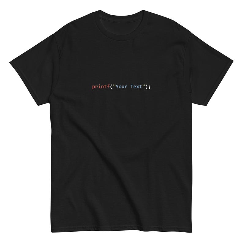 Custom printf Programming Unisex tee