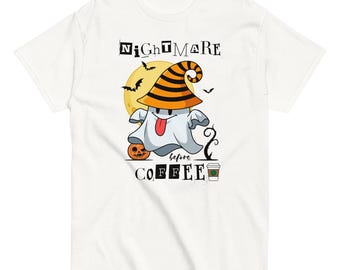 Nightmare Coffee Ghost Shirt - Funny Halloween Tee