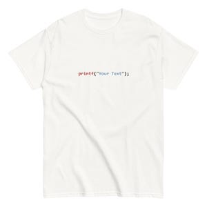 Custom printf Programming Unisex tee