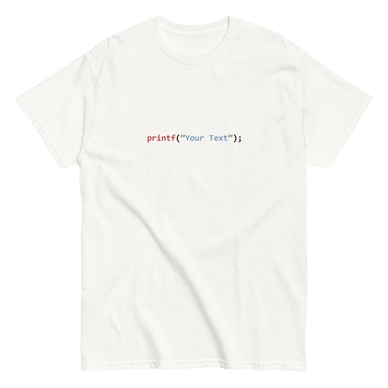 Custom printf Programming Unisex tee