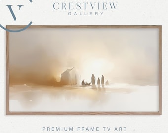 Nativity Scene Digital Art for Samsung Frame TV: Christmas Oil Painting  | TV74