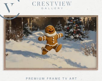 Christmas TV Art: Gingerbread Man Farmhouse Style (Digital Download) | TV27