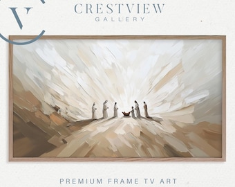 Samsung Frame TV Art: Nativity Scene - Christmas Religious Oil Painting | TV51