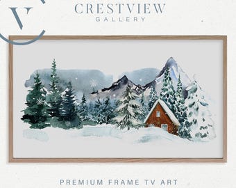 TV Frame Art: Vintage Winter Scene - Digital Download  | TV34