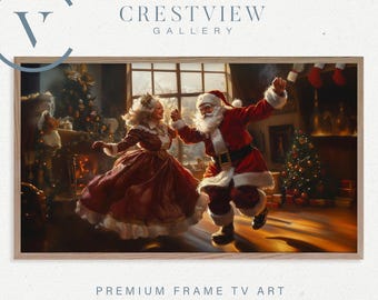 Frame TV Art: Vintage Santa and Mrs. Claus - Christmas Digital Download  | TV66