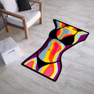Thermal Rug,Woman Body, Body Rug, Bikini Rug,Bedroom Rug,Custom Rug,Popular Rug,Home Decor Rug,Modern Rug,YoungRoom Rug, Gift for valentine