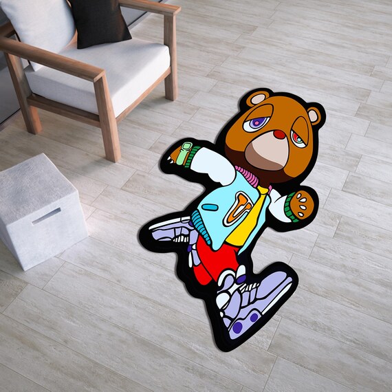 Kanye West Bear Rug: Modern Nonslip Rug, Music Room Decor
