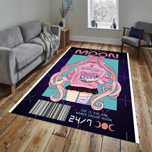 Girl Rug, Cartoon Rug, Movie Poster, Movie Rug, Fantastic Rug, Housewarming Gift, Popular Rug,Gift for Movie Lover,Living Room Rug