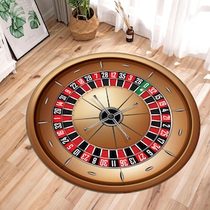 Casinoroulettetafelkleed, rond tapijt, speelkamertapijt, casinodecor, gamingtapijt, gameroomtapijt, gameroomdecor, modern tapijt, populair tapijt