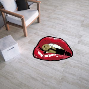 Lips Rug,Bullet Lips Rug,Red Lipstick Carpet,Nonslip Soft Rug,Area Carpet for Young,Living Room,Bedroom Decor,Young Room Rug,Fantastic Rug