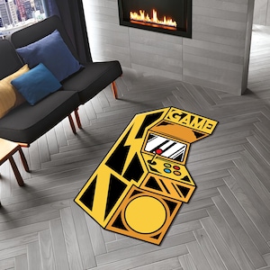 Game Room Rug, Game Room Decor, Player Rug , Arcade Rug, Video Game Rug, Gifts for Gamers,Atari Rug,Arcade Decor,Popular Rug,Living Room Rug