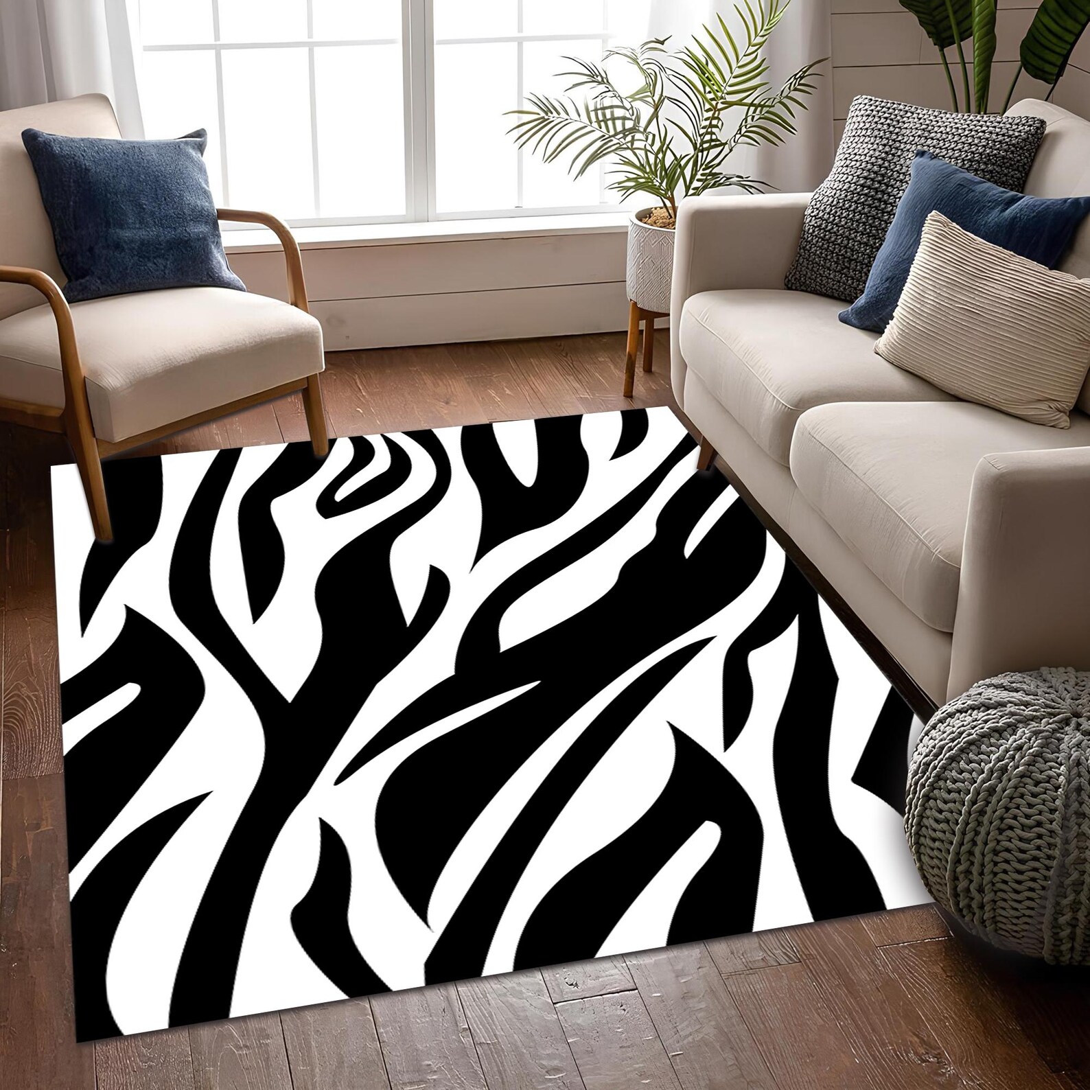 Zebra Rug, Skin Rug, Zebra Pattern Rug, Zebra Decor, Animal Rug, Luxery ...