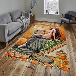 Ancient Rug,Women Rug,Women Patterned Rug,Female Rug,Body Rug,Aesthetic Rug,Modern Rug,Home Decor,Living Room Rug,Housewarming Gift
