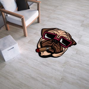 Animal Rug, Dog Rug, Cigarette Rug, Funny Rug, Living Room Rug, Modern Rug, Area Rug, Young Room Rug, Popular Rug,Bedroom Rug,Non- Slip Rug