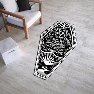 Coffin Rug, illuminati Rug, Fear Rug, Dark Rug, Gothic Rug, Fantastic Rug, Modern Rug,Popular Rug, Pentagram Rug, Satanic Rug, Evocation Rug