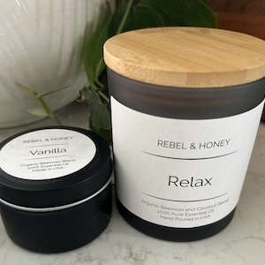 Natural Beeswax & Coconut Blend Candles | 100% Pure Essential Oils | Beeswax Coated Hemp Wicks | Handcrafted in the USA
