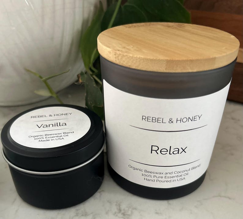 Natural Beeswax & Coconut Blend Candles | 100% Pure Essential Oils | Beeswax Coated Hemp Wicks | Handcrafted in the USA