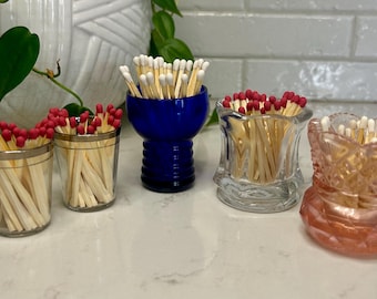 Vintage Match Holders with Striker Paper, Approx. Thirty Matches