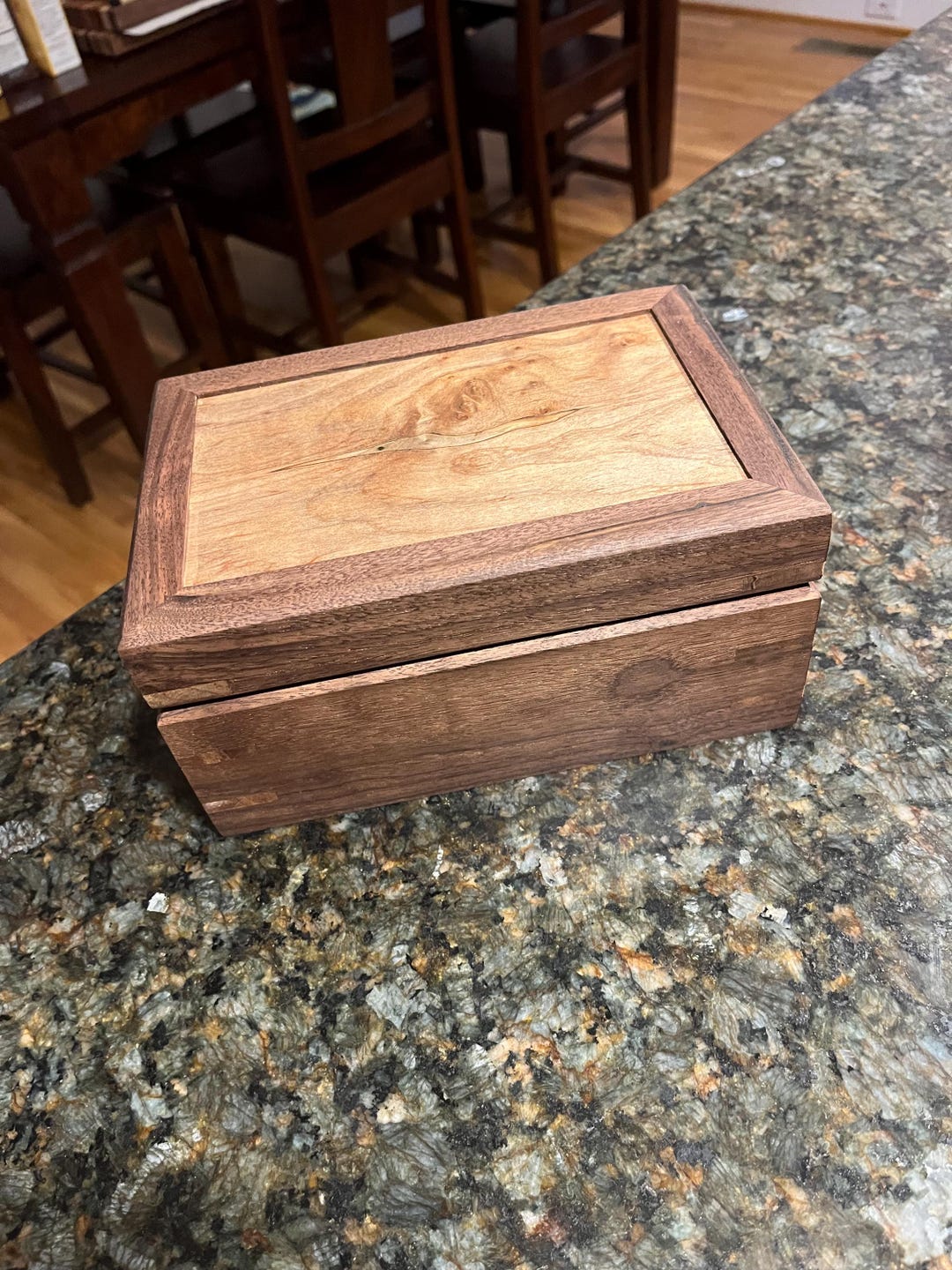 Keepsake/memory Box. Walnut and Ambrosia Maple. - Etsy
