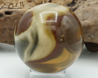 Jasper Sphere #5 with Display Stand ~ Polished Polychrome Jasper "Desert Jasper" Stone Sphere ~ 2.3 Inch ~ 10.4 Ounce ~ Natural Decor