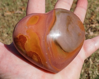 Polychrome Jasper Heart #10~ Polished Jasper ~ Heart, Stone Heart, Healing Crystal, Heart Shape, Jasper , Metaphysical,  6.42 Ounces