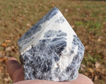Sodalite #1 ~ Large Polished Sodalite Crystal Point ~ Natural Stone ~ Earth Science ~ 2.75" x 2.5" x 2.25" ~ 9 oz ~ Healing Stones