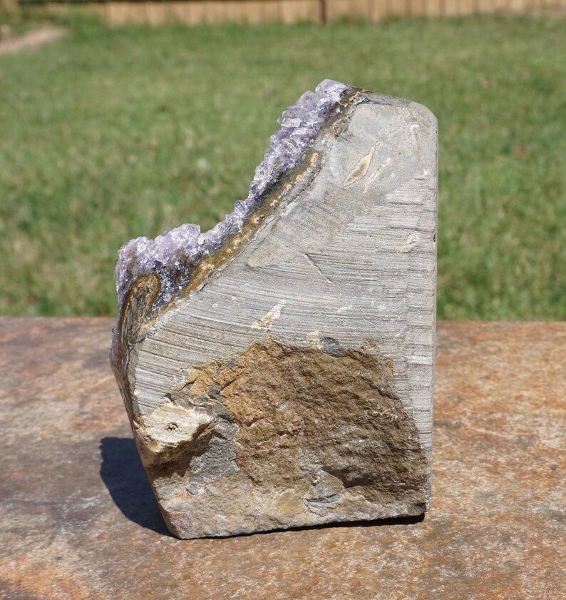 Amethyst 27 Lavender Uruguayan Natural Amethyst Geode with Cut Base for Display 1 Pound 11.5 Ounces 4.6 x 3.4 x 3 image 7